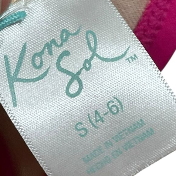 Kona Sol Raspberry Pink Underwire Swimwear Top, Size S, NWT - Picture 6 of 7
